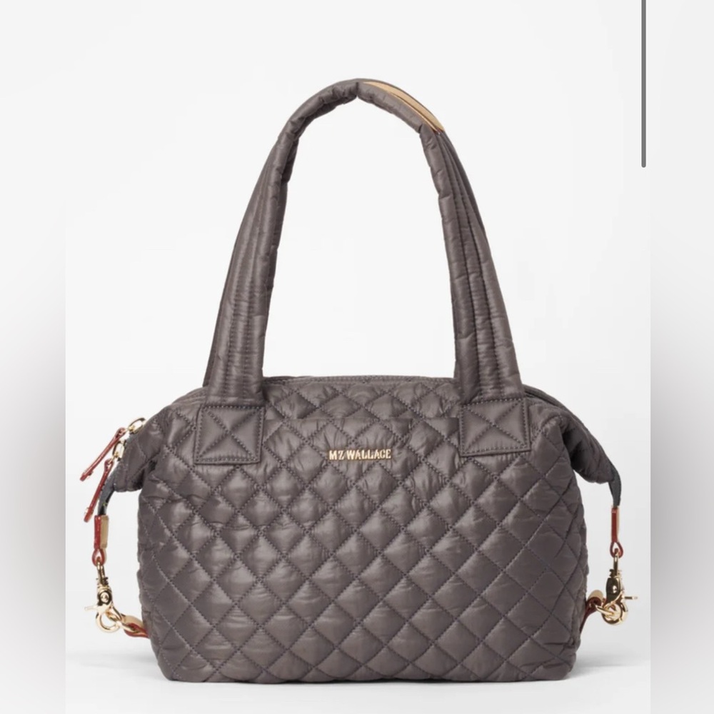 Quilted Gray Shoulder Bag